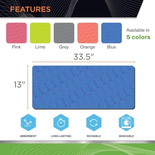 Cordova Consumer Products CT100 Coldsnap Cooling Towl - Blue - Super Absorbent and Evaporative PVA Material 33.5" L x 13" H