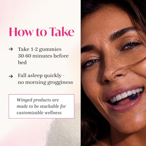 Winged Wellness Sleepyhead Natural Sleep Gummies for Women, 60 Gummies