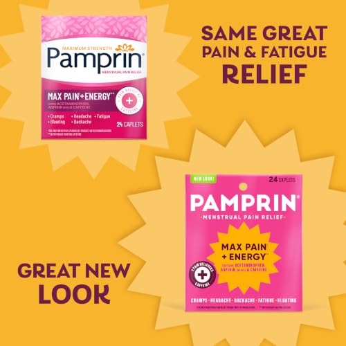 Pamprin Max Pain + Energy – 24 Kaplet, Adet Krampları ve Yorgunluk