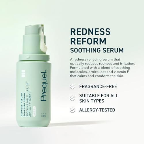 Prequel Skin Redness Corrector - Calming Face Serum, Oat Extract Sensitive