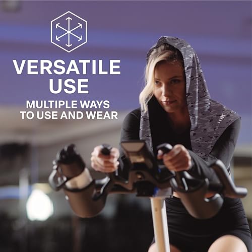 Instant Cooling Hoodie Towel – Advanced Chemical-Free Evaporative Cooling Technology – UPF 50+, 2+ Hours Cooling