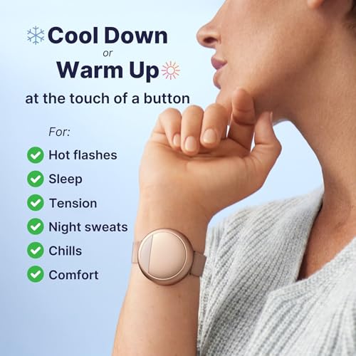 Embr Wave 2 Thermal Wristband, Warming and Cooling Bracelet, Gold | Rechargeable, Effective, Natural Relief from Hot Flashes, Night Sweats, Menopause Symptoms Improve Sleep, Manage Anxiety