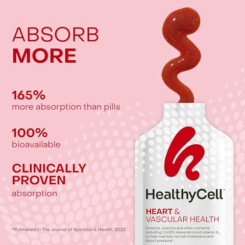 HealthyCell Heart & Vascular Health Daily Liquid Supplement - 14 Gel Packs