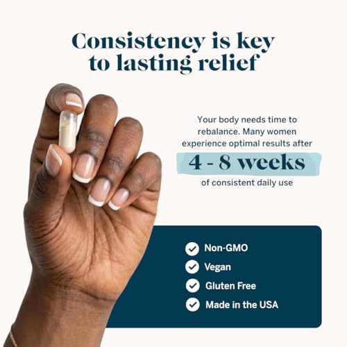 Gemma Keep Your Cool Menopause Relief Supplement – Black Cohosh, Ashwagandha & Chasteberry for Hot Flashes, Night Sweats & Mood Support – Hormone-Free Perimenopause Support Capsules