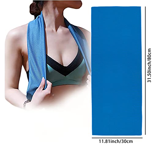 Ponpon 10pcs Cooling Towel Ice Towel Cooling Towels for Neck and Face Microfiber Cooling Towel for Gym, Travel, Yoga, Camping, Running, Outdoor Sport (10 Colors)
