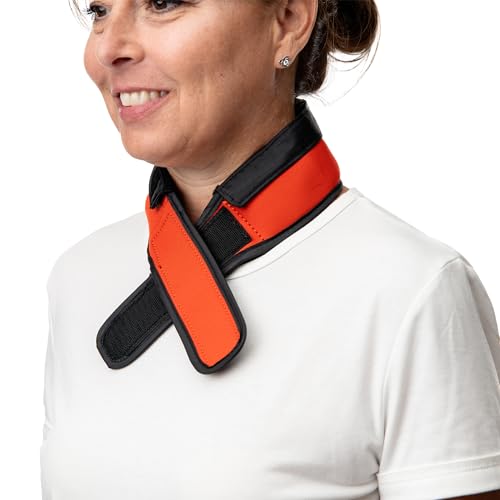 Cooling Collar – Reusable Ice Neck Cooling Wrap for Hot Weather, Adjustable Personal Neck Cooler (Orange)