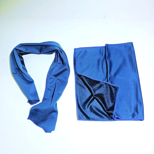 Premium Quality Microfiber Cooling Towel Set, Royal Blue, 2-Pack, 30" x 12" inches, Best for Workout, Sports, Yoga, Cycling, Gym, Walking and Other Outdoor Work.