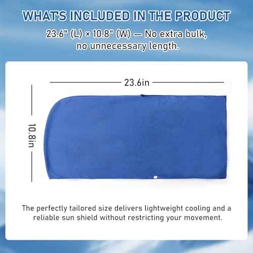 Cooling Hoodie Towels (2-Pack) - Reusable, Sweat-Absorbing Cooling Wrap for Neck & Face. Instant Cold Towel for Gym, Sports, and Hot Weather Activities