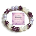 Menopause Bracelet for Women, Natural Amethyst Hot Flashes & Anxiety Relief Elastic Bracelet for Menopause's Support Calming Balance Jewelry Gift for Women