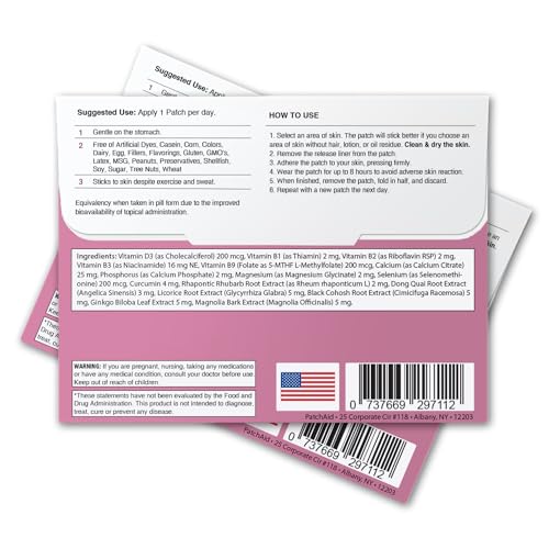PatchAid Menopause Relief Topical Patch 30-Day Supply