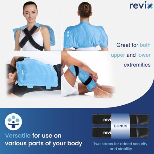 REVIX XXL Full Back Ice Pack Wrap, Large Gel Packs for Injuries Reusable | Cold Compress for Upper and Lower Back, Long-Lasting Flexible Ice Pack for Muscle Fatigue, Soreness and Post-Workout Recovery