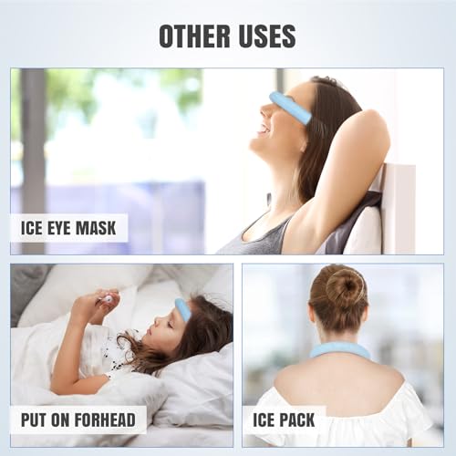 2PCS Neck Cooling Tube with Cover - Reusable Neck Ice Ring, Blue | Cooling Wrap for Hot Weather, Gentle Cooling Relief, No More Condensation or Frostbite, for Indoor & Outdoor