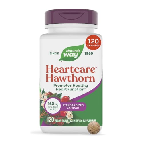Nature's Way HeartCare Hawthorn Standardized Extract, Daily Support,120 ct