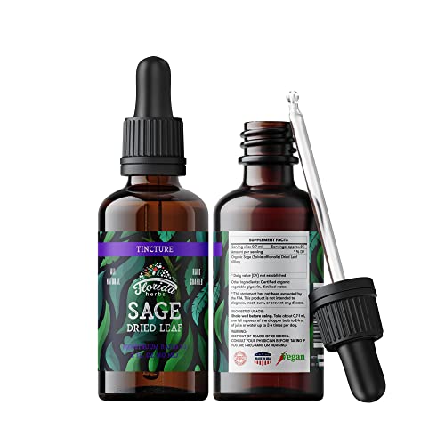 Sage Extract – Natural Dried Sage Supplement – Sage Herb (Salvia officinalis) – Organic Sage Herbal - None-GMO - Made in USA – 2 oz