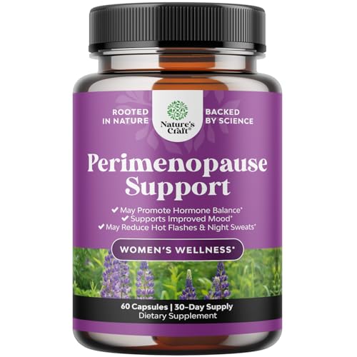 Complete Perimenopause Supplement for Women - Multibenefit Menopause Ease for Women with Maca Root Vitex Berry & Black Cohosh for Hot Flashes Night Sweats Hormone Balance and Mood Support - 60 Count