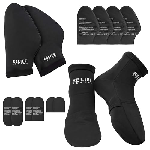 Relief Genius Cold Therapy Socks & Hand Ice Pack Cooling Gloves for Chemotherapy Neuropathy, Chemo Care Package for Women and Men, Large