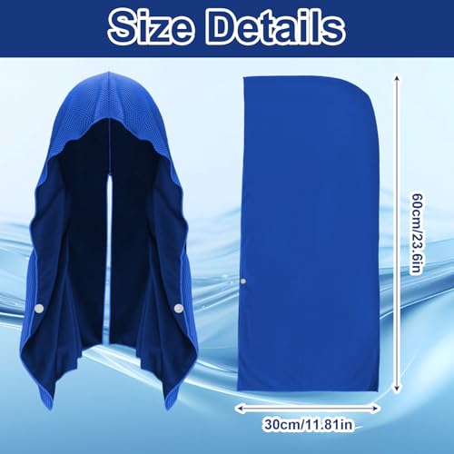 4 Pack Cooling Hoodie Towels Cooling Towels for Neck and Face Quick Drying Sweat Towel Wraps Cooling Head Neck Wraps Sun Protection for Hot Summer Weather Sport Workout
