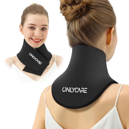 ONLYCARE Neck Ice Pack Wrap Gel - Upgraded Ice Packs for Neck Reusable | Hot and Cold Compress, Relief of Pain, Swelling, Sprains, Office Pressure