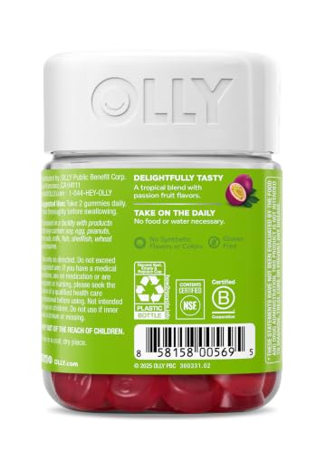 OLLY Günlük Enerji Sakızı, B12 Vitamini, CoQ10, Goji Meyvesi - 60 Adet