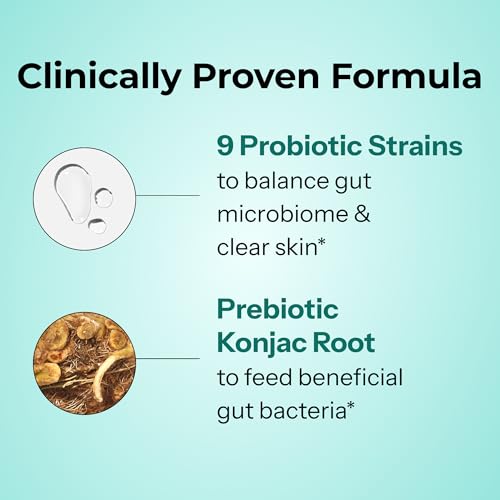 HUM Skin Squad Probiotic & Prebiotic, Skin & Gut Health Support, 60 Count
