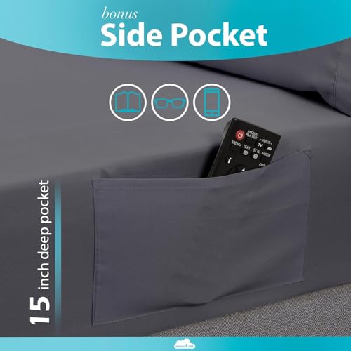 DREAMCARE Full Size Sheets - 6 pcs Breathable Cooling Sheets Full Size Bed