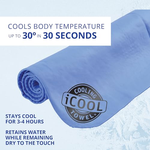 FROGG TOGGS iCOOL PVA Cooling Towel, 26" x 17", Reinforced | Evaporative cooling technology, reusable design, machine washable