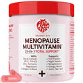 Peach Perfect Menopause Multivitamin | 21 Vitamins for Women 45+ | Black Cohosh, Ashwagandha, Vitamin D3+K2, Probiotics & Collagen | Support for Hot Flashes, Mood Swings, Joint & Skin Health | 30 SVG