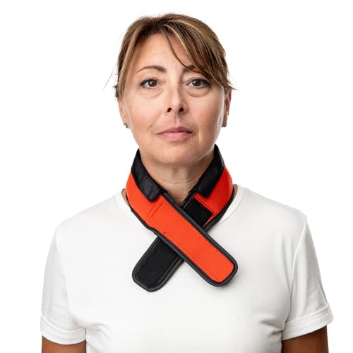 Cooling Collar – Reusable Ice Neck Cooling Wrap for Hot Weather, Adjustable Personal Neck Cooler (Orange)
