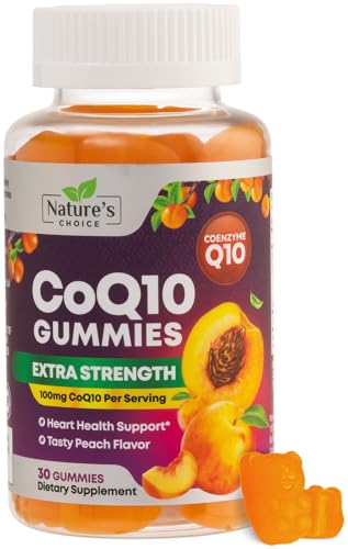 CoQ10 Gummies 100mg - 3X Strength Coenzyme Q10 - Ultra High Absorption, Antioxidant Supplements Support Heart Health & Energy Production - Nature's Coq 10 Vitamins Supplement - Vegan - 30 Gummies