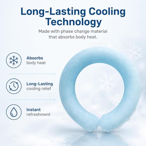 2 Pcs Wearable Wrist Cooling Tubes, PCM Phase Change Bracelet & Ring, Instant Ice Wristband for Summer Outdoor Sports, Hiking & Work (Pink)