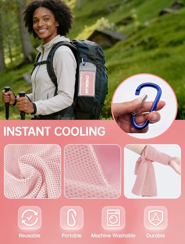 4 Packs Cooling Towels: Instant Cool Towel for Neck and Face Hot Weather UPF50 Quick Dry Microfiber Sweat Towels for Gym Workout Sports (40"x12")