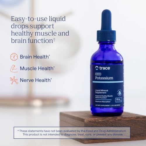 Trace Minerals Ionic Potassium Supplement, 99 mg, Liquid Drops, 2 fl oz