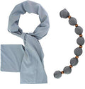 Nano-Ice Cooling Scarf Necklace | 2 Hours of Cooling Comfort for Hot Flashes, Menopause & Heat Intolerance | Mist Grey