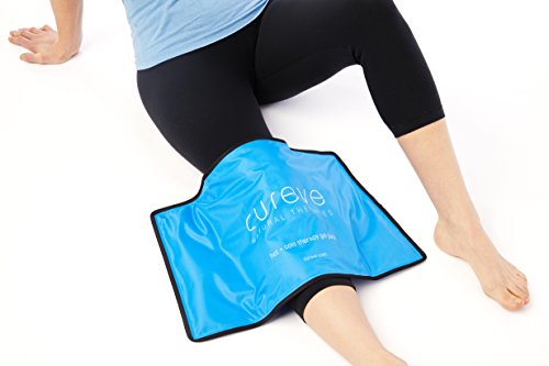 Extra Large Ice Pack for Injuries, Reusable Hot & Cold Therapy Gel Pack – Large Cold Pack for Back, Shoulder, Knee & Hip Pain by Cureve – Includes Soft Cover, 21" x 13"