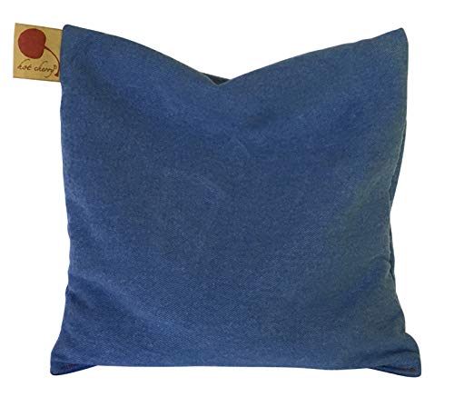 Cherry Ice Hot/Cold Therapy Square Pillow Blue Denim in Freezer Bag | First Aid, Joint Relief, Hot Flashes, Reduces Inflammation/Body Temp, Freezable-Microwavable-Washable FSA/FHA
