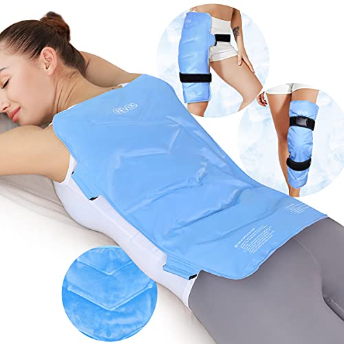 REVIX XXL Full Back Ice Pack Wrap, Large Gel Packs for Injuries Reusable | Cold Compress for Upper and Lower Back, Long-Lasting Flexible Ice Pack for Muscle Fatigue, Soreness and Post-Workout Recovery