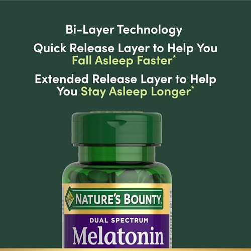 Nature's Bounty Melatonin 5mg Dual Spectrum, 60 Bi-Layer Tablets