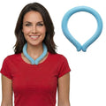 Neck Cooling Tube | Wearable Cooling Neck Wraps for Summer Heat I Hands Free Cold Pack | Reusable Cooler (Blue) | Wearable ice pack for hot weather, cold collar and necklace for summer heat relief, sports