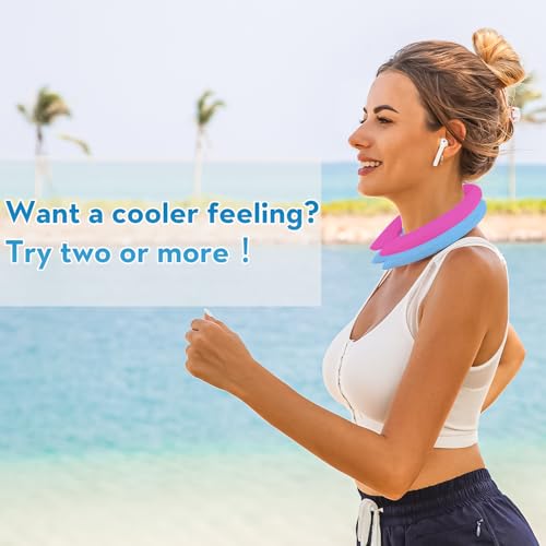 Neck CoolingTube, Reusable Ice Cooler Wearable Body CoolingProducts, Neck Coolers for Hot Weather