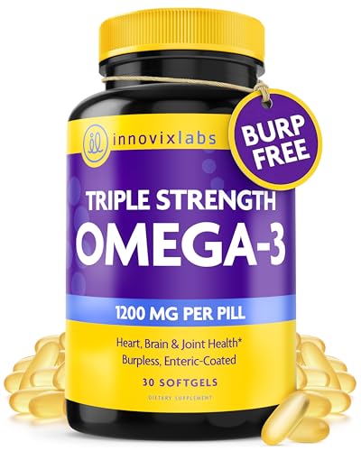 InnovixLabs Triple Strength Omega 3 Fish Oil 900 mg EPA DHA (30 Softgels)
