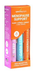 SpectraSpray Menopause Support Oral Supplement Kit, 30 Day Supply per Spray | Sleep + B12 Energy + GABA Relaxation & Calm, Natural Mint Flavor, Vegan non-GMO & Gluten Free, Made in the USA