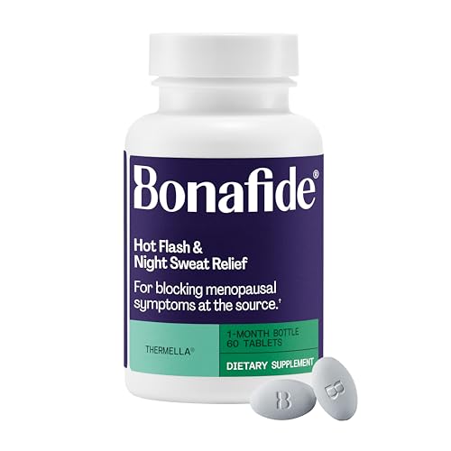 Bonafide Targeted Menopause Support for Hot Flash & Night Sweat Relief Thermella – Hormone-Free, Clinically Studied Formula with a Blend of Curcumin, Green Tea & Spirulina Extracts — 1-Month Supply