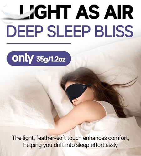 Mavogel Cotton Sleep Eye Mask, Light Blocking with Adjustable Nose Bridge