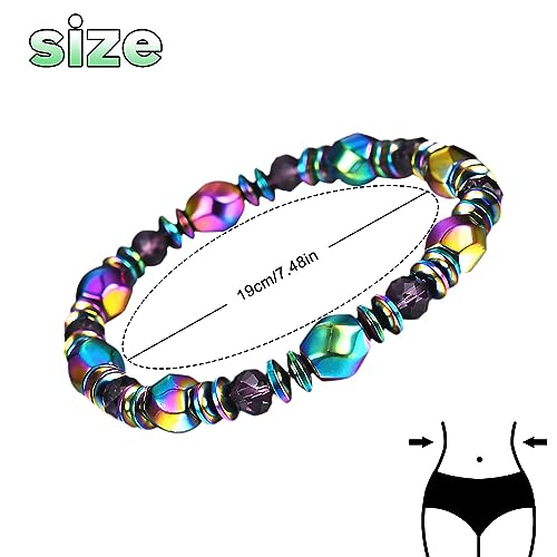 3Pcs Adjustable Magnetic Healing Hematite Bracelet for Women Men | Dainty Trendy Design Beaded Bracelets,Friendship Bracelet Kit for Graduation Christmas Valentines Mothers Day Birthday Gifts