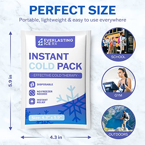 25 Pack Instant Ice Packs for Injuries, Disposable Instant Cold Pack