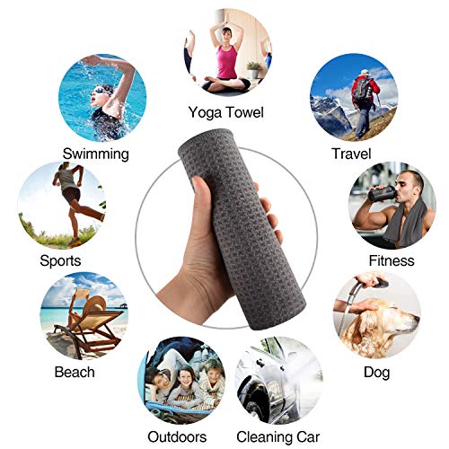 SUNLAND Microfiber Workout Gym Sweat Towels for Men | Fast Drying, Fitness Sports Towel, For Women, Lightweight Multi-Purpose, Hot Yoga Towel