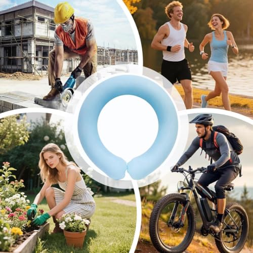 2 Pcs Wearable Wrist Cooling Tubes, PCM Phase Change Bracelet & Ring, Instant Ice Wristband for Summer Outdoor Sports, Hiking & Work (Pink)