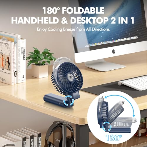 MORECORE Portable Misting Fan, 180° Foldable Handheld Personal Fan | Cooling Mist Spray, Gifts for Mother Mom Wife Girl, for Women Skincare & Makeup, Men Travel Beach Cruise Disney Essentials