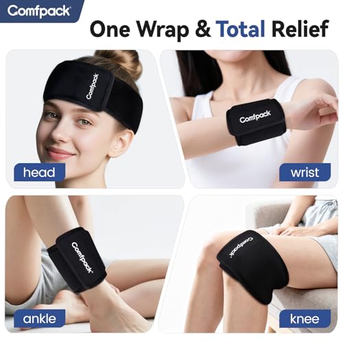Neck Ice Pack Wrap, Flexible Gel Ice Pack for Neck, Wrists, Head | Hot & Cold Compress Long Ice Pack for Injuries, Sore Neck, Tonsillectomy, Thyroidectomy, Surgery Recovery, Office Pressure
