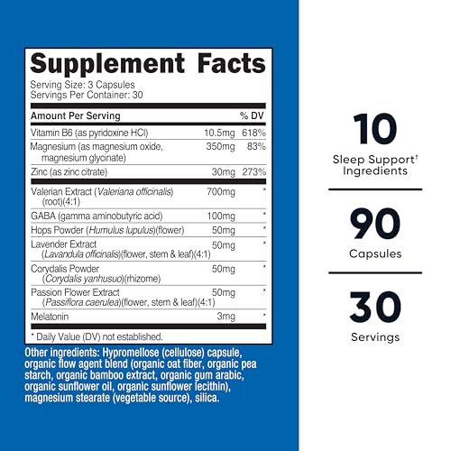 Nutricost Sleep Aid Complex 1330mg Serving (90 Capsules) - 30 Servings